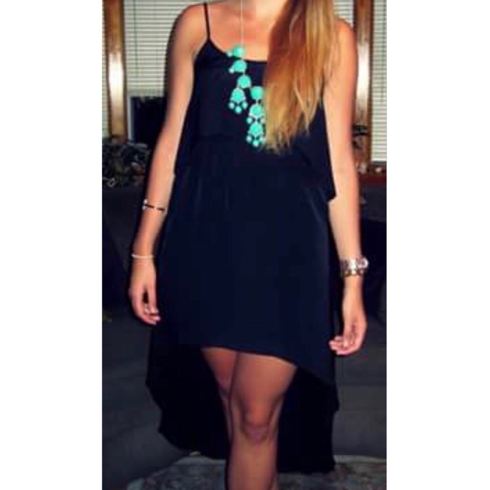 BCBGeneration Black Tank HiLow Dress Sz XS LBD